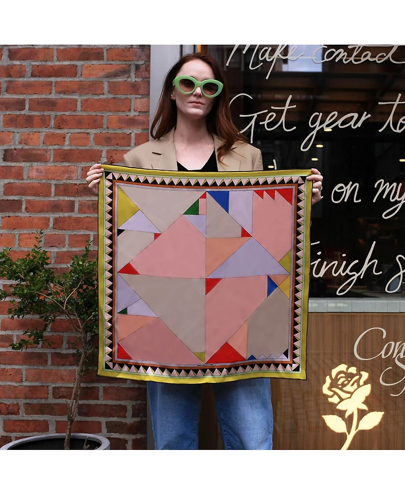 Jessie Zhao New York Double Silk Scarf Of Color Recombination