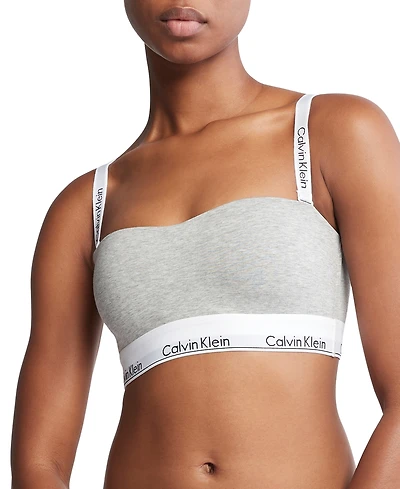 Calvin Klein Women's Modern Cotton Lightly Lined Bandeau Bralette QF7628