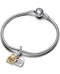 Pandora Lab-Grown Diamond Engravable Mom Double Dangle Charm