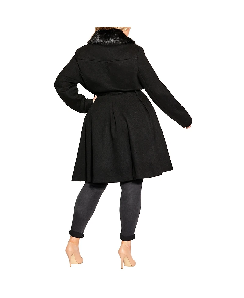 City Chic Plus Blushing Belle Coat