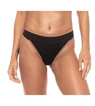 Guria Beachwear Women's Contrast Detail High Cut Banded Bikini Bottom