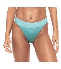 Guria Beachwear Women's Contrast Detail High Cut Banded Bikini Bottom
