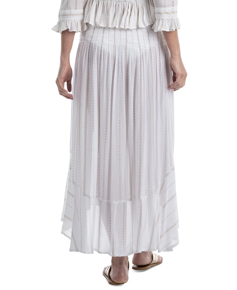 Dotti Women's Button-Front Cotton Skirt Swim Cover-Up
