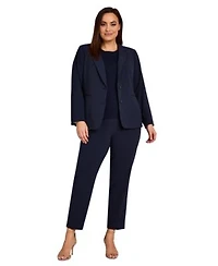 Tahari Asl Plus Size Two Button Roll Tab Jacket Sweater T Shirt Shannon Pants