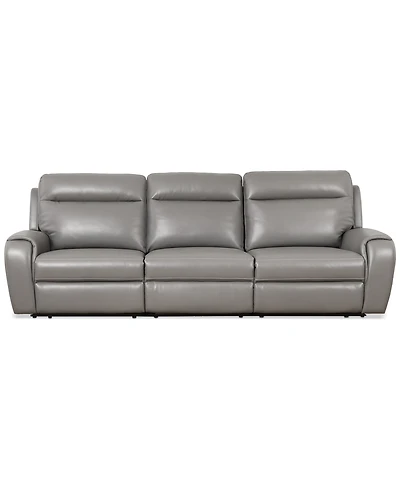 Closeout! Sheeler -Pc. Faux Leather Sectional with 2 Power Motion Chairs