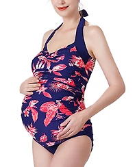 Dulce Maternity Upf 50+ Tankini Top & Bottom 2-Piece Swim Set