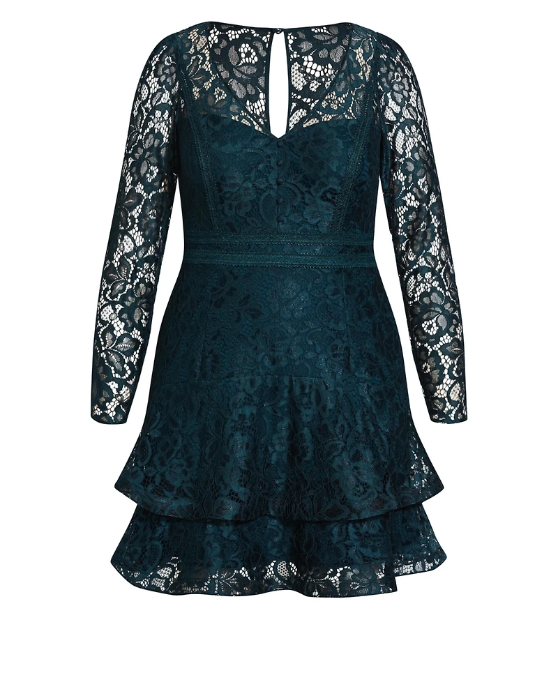 City Chic Plus Lace Lover Dress