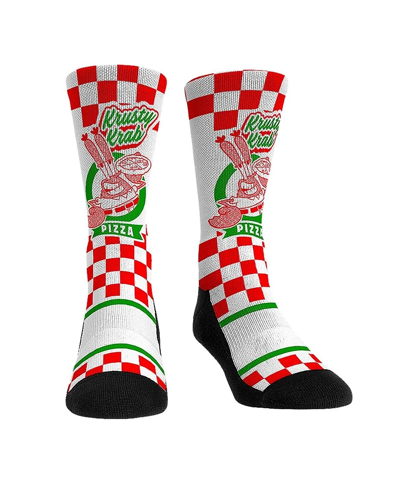 Men's and Women's Rock 'Em Socks SpongeBob SquarePants Krusty Krab Pizza Crew Socks