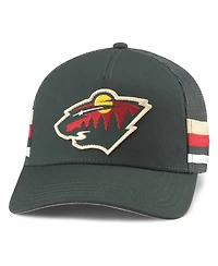 Men's American Needle Green Minnesota Wild HotFoot Stripes Trucker Adjustable Hat