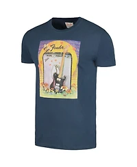 Men's American Needle Navy Distressed Fender Brass Tacks Guitar T-shirt