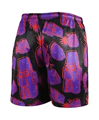 Men's Chalk Line Black SpongeBob SquarePants Homes Pattern Retro Shorts