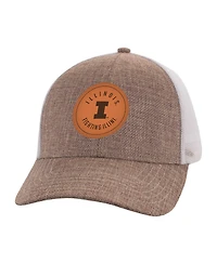 Men's Ahead Tan, White Illinois Fighting Illini Pregame Adjustable Hat
