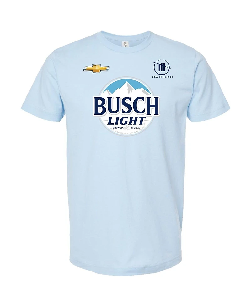 Men's Trackhouse Racing Team Collection Light Blue Trackhouse Racing Busch Light Partners T-shirt