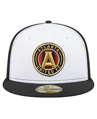Men's New Era White, Black Atlanta United Fc 2024 Kick Off Collection 59FIFTY Fitted Hat
