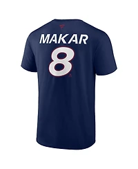 Men's Fanatics Cale Makar Navy Colorado Avalanche Authentic Pro Prime Name and Number T-shirt