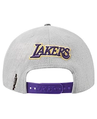 Men's Pro Standard Gray, Purple Los Angeles Lakers Classic Logo Two-Tone Snapback Hat