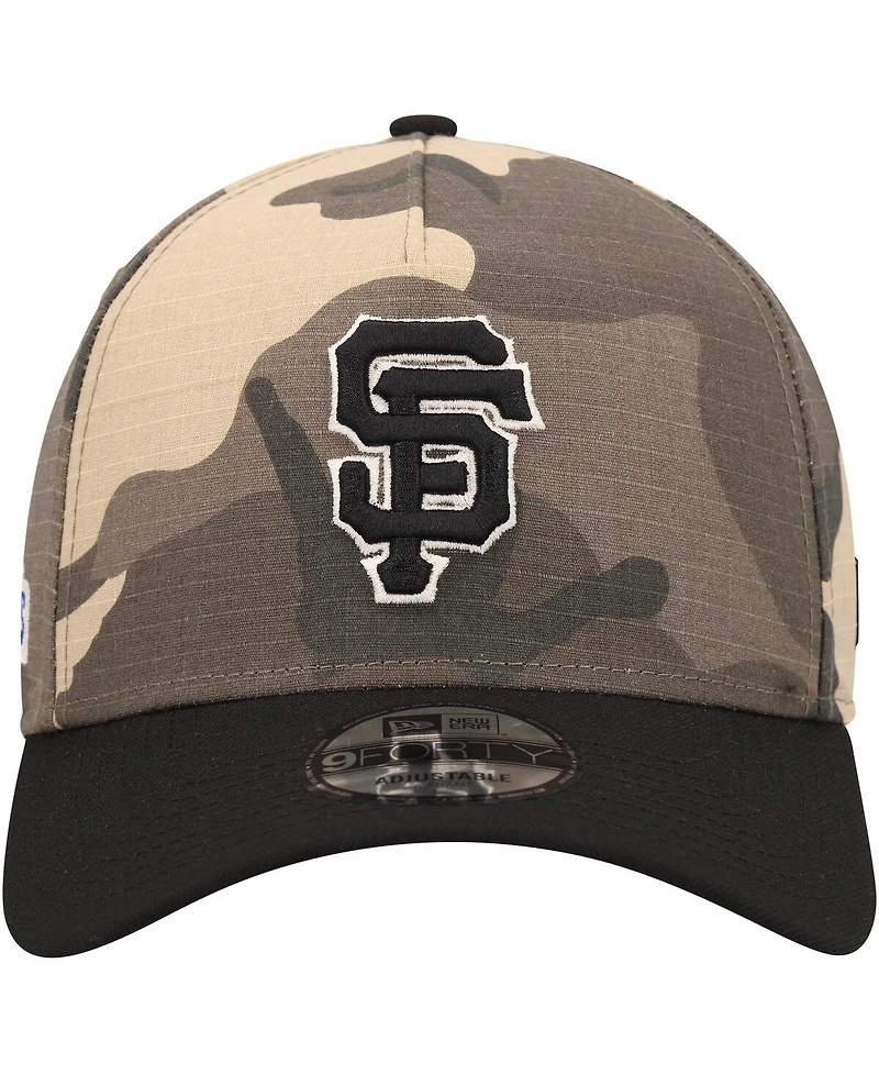 Men's New Era San Francisco Giants Camo Crown A-Frame 9FORTY Adjustable Hat