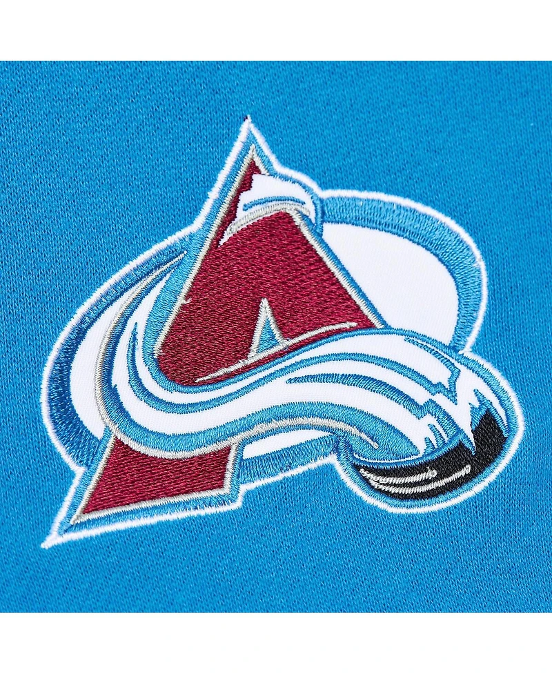 Men's Mitchell & Ness Burgundy, Light Blue Colorado Avalanche Head Coach Pullover Hoodie