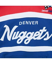 Men's Mitchell & Ness Royal, Red Denver Nuggets Head Coach Pullover Hoodie