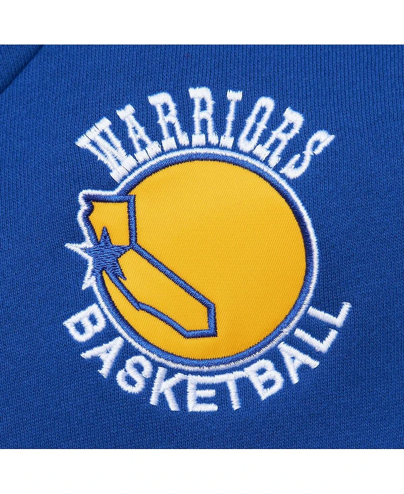 Men's Mitchell & Ness Royal Golden State Warriors Head Coach Pullover Hoodie