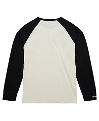 Men's Mitchell & Ness Cream Boston Bruins Legendary Slub Vintage-Like Raglan Long Sleeve T-shirt