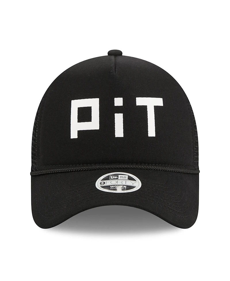 Women's New Era Black Pittsburgh Steelers McGee Trucker 9FORTY Adjustable Hat