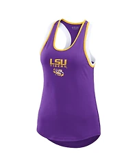 Women's Wear by Erin Andrews Purple Lsu Tigers Open Hole Razorback Tank Top