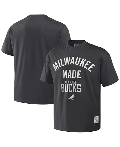Men's Nba x Staple Anthracite Milwaukee Bucks Heavyweight Oversized T-shirt