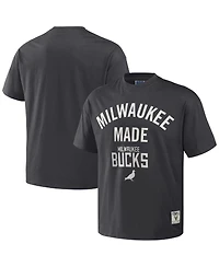 Men's Nba x Staple Anthracite Milwaukee Bucks Heavyweight Oversized T-shirt