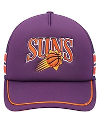 Men's '47 Brand Purple Phoenix Suns Sidebrand Stripes Trucker Adjustable Hat