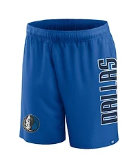 Men's Fanatics Blue Dallas Mavericks Post Up Mesh Shorts
