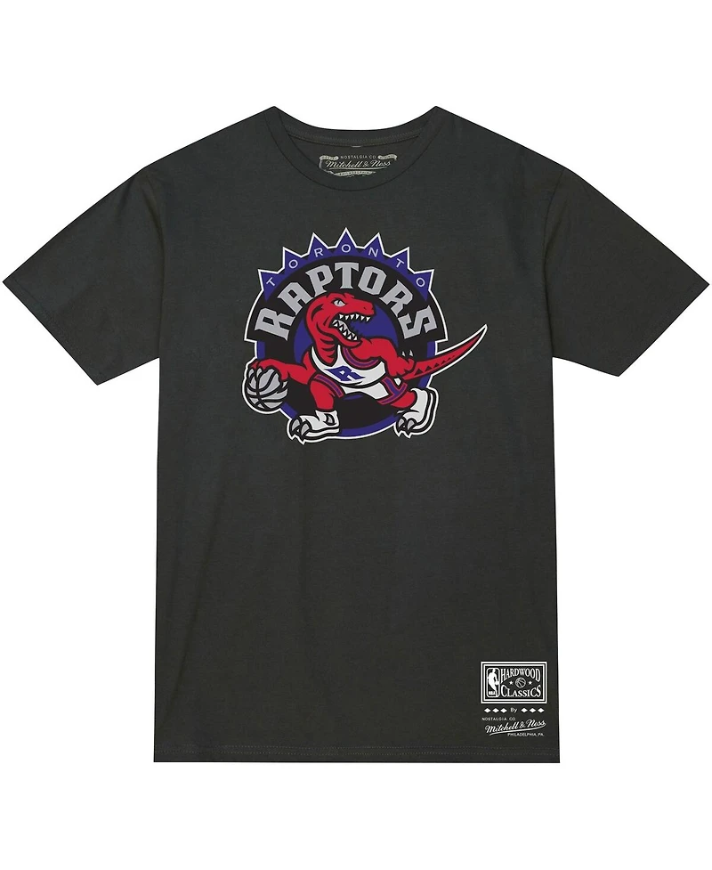 Men's and Women's Mitchell & Ness Toronto Raptors Hardwood Classics Mvp Throwback Logo T-shirt