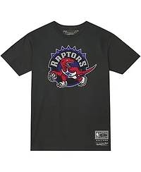 Men's and Women's Mitchell & Ness Toronto Raptors Hardwood Classics Mvp Throwback Logo T-shirt