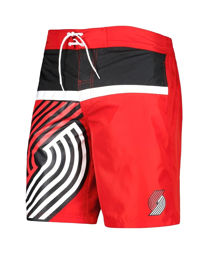 Men's G-iii Sports by Carl Banks Red Portland Trail Blazers Sea Wind Swim Trunks