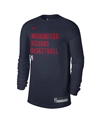 Men's and Women's Nike Navy Washington Wizards 2023/24 Legend On-Court Practice Long Sleeve T-shirt