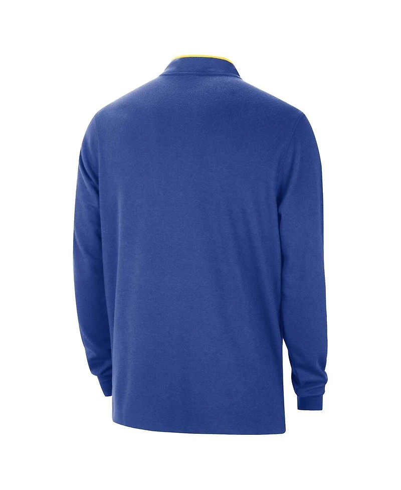 Men's Nike Royal Golden State Warriors Authentic Performance Half-Zip Jacket