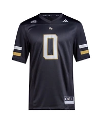 Men's adidas #0 Black Georgia Tech Yellow Jackets 2023 Premier Jersey
