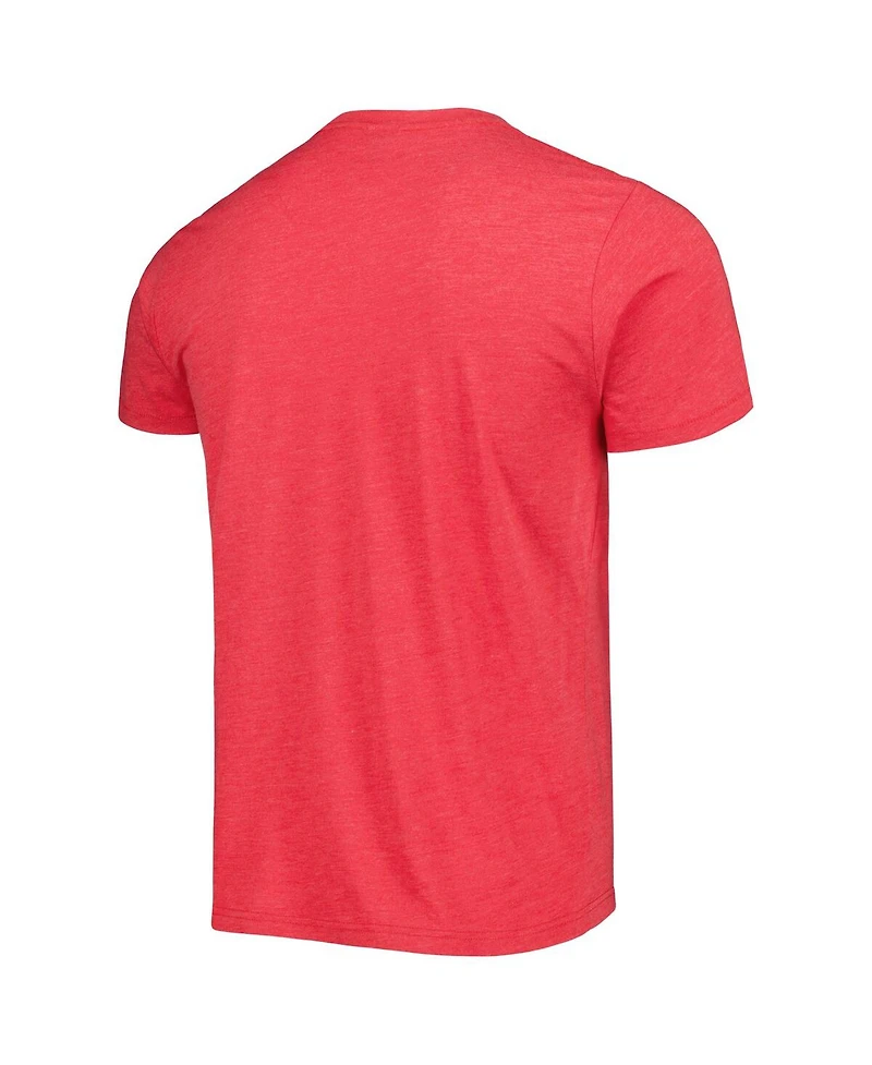 Men's and Women's Homage Red Portland Trail Blazers Team Mascot Tri-Blend T-shirt