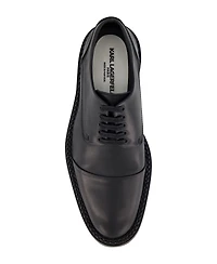 Karl Lagerfeld Paris Men's White Label Leather Cap Toe Dress Shoes