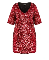 City Chic Plus Sequin Glam Dress