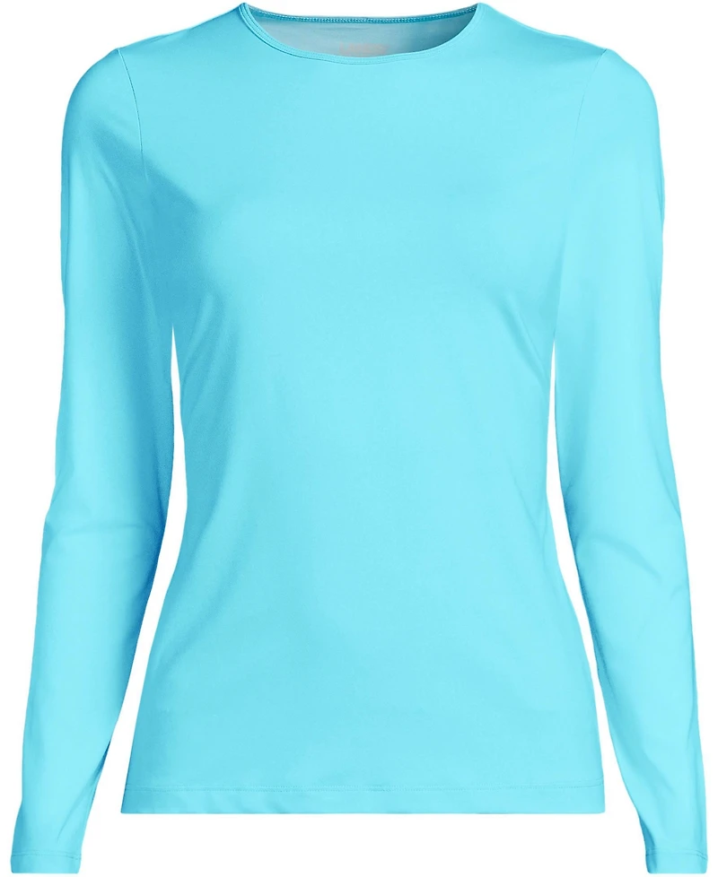 Lands' End Plus Long Sleeve Relaxed Upf 50 Rash Guard