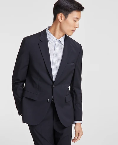 Hugo by Boss Men's Modern-Fit Solid Wool-Blend Suit Jacket