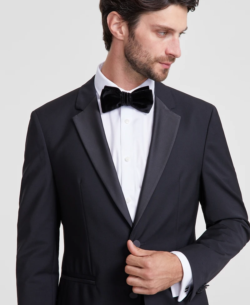Hugo by Boss Men's Modern-Fit Wool Blend Super Flex Stretch Tuxedo Jacket