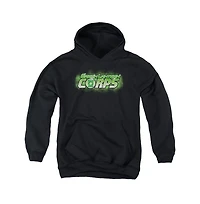 Green Lantern Youth Gl Corps Title Pull Over Hoodie / Hooded Sweatshirt