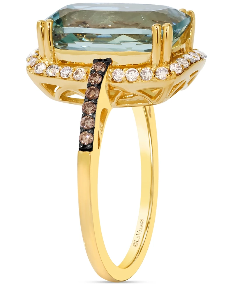 Le Vian Mint Julep Quartz (6 ct. t.w.) & Diamond Halo Ring (3/8 ct. t.w.) in 14k Gold