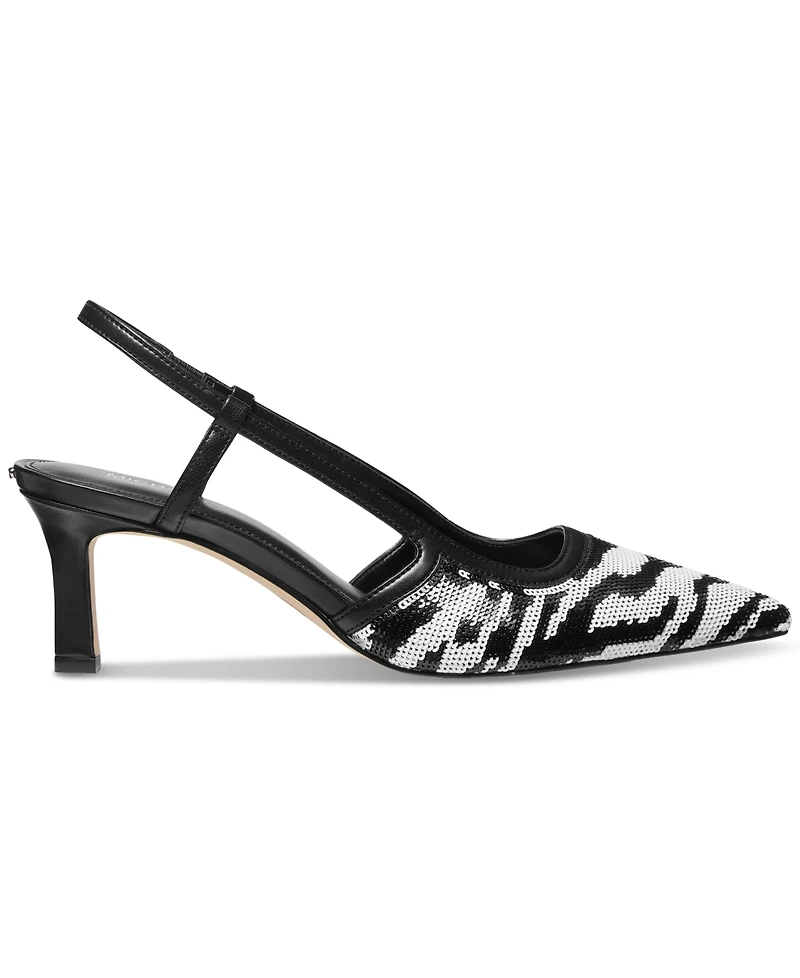 Michael Michael Kors Women's Alora Pointed Toe Mid Heel Slingback Pumps