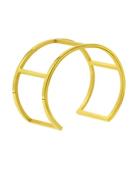 Adornia Tarnish Resistant 14K Gold-Plated Stainless Steel Double Row Cuff Bracelet