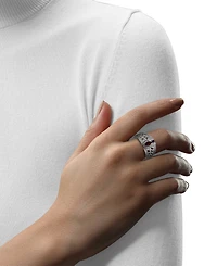 Marvel Wonder Fine Jewelry Garnet (1/4ct. t.w.) Sapphire (1/20 ct. t.w.) & Diamond (1/6 ct. t.w.) Spiderman Ring in Sterling Silver