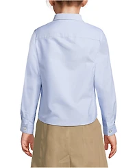 Lands' End Little Girls Long Sleeve Oxford Dress Shirt