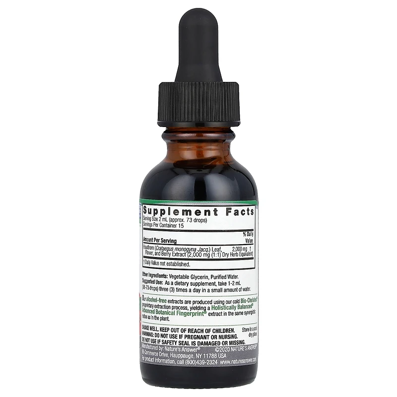 Nature's Answer Hawthorn Berry Fluid Extract Alcohol-Free 2 000 mg - 1 fl oz (30 mL)